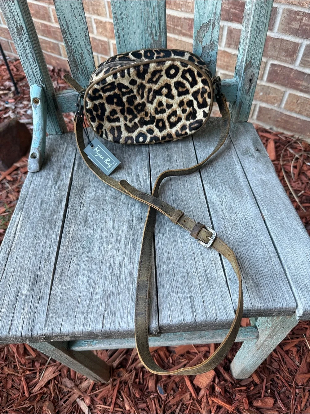 Myra Bag Paradigm Shift Swing Leopard Print Crossbody Bag - Faux Haircalf - Picture 2 of 11
